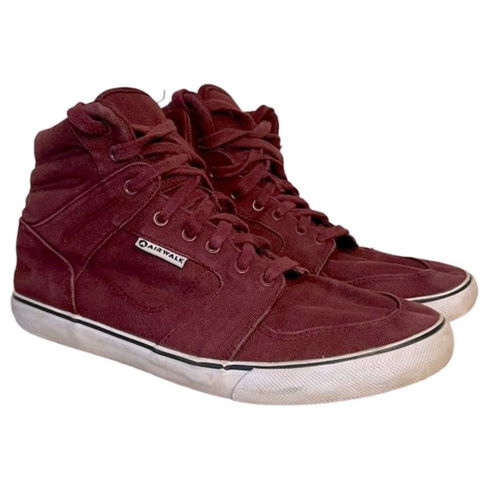 Airwalk Burgundy Red High Top Skater Shoes Sneakers Women's Size 10